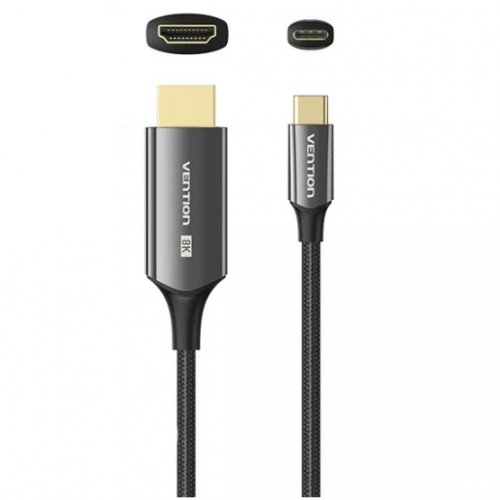 Кабель Vention USB Type-C to HDMI V2.0 8K 1.8m (CRCBAC) Black купить в Украине | Telemart фото