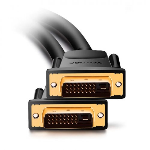 Кабель Vention DVI-D to DVI-D Dual Link 2K 1.5m (EAABG) Black купити в Україні | Telemart фото
