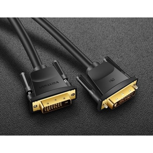 Кабель Vention DVI-D to DVI-D Dual Link 2K 1.5m (EAABG) Black купити в Україні | Telemart фото