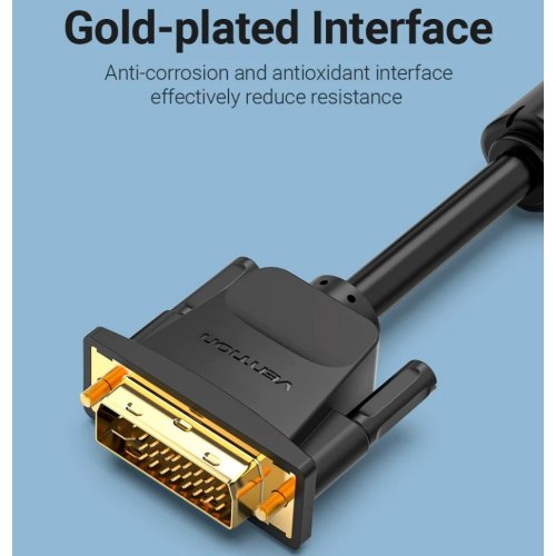 Кабель Vention DVI-I to VGA 3m (EACBI) Black купити в Україні | Telemart фото