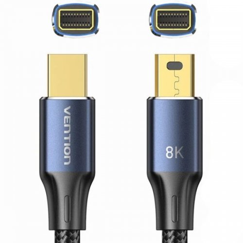 Кабель Vention Mini DisplayPort to Mini DisplayPort V1.4 8K 2m (HCGLH) Blue купить в Украине | Telemart фото