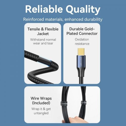 Кабель Vention Mini DisplayPort to Mini DisplayPort V1.4 8K 2m (HCGLH) Blue купить в Украине | Telemart фото