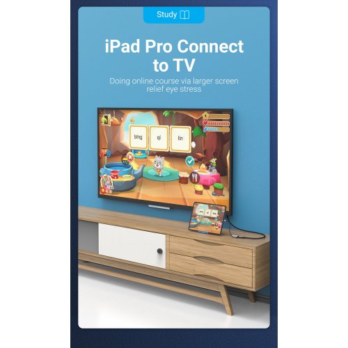 Переходник Vention USB Type-C to HDMI 4K 0.15m (TDEHB) Gray купить в Украине | Telemart фото