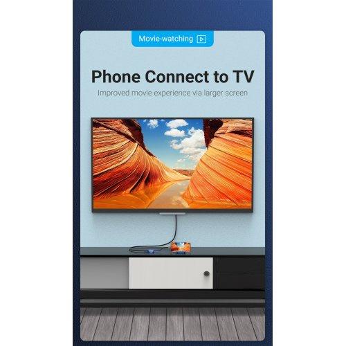 Переходник Vention USB Type-C to VGA 1080P 0.15m (TDFHB) Gray купить в Украине | Telemart фото