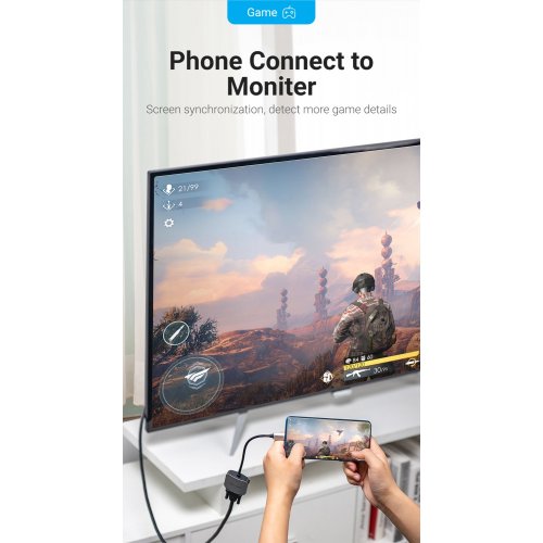 Переходник Vention USB Type-C to VGA 1080P 0.15m (TDFHB) Gray купить в Украине | Telemart фото