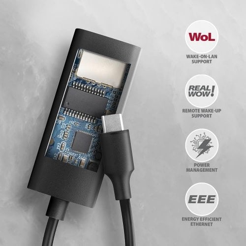 Сетевая карта AXAGON ADE-ARC USB 3.2 Gen1 Type-C to Gigabit Ethernet Black купить в Украине | Telemart фото