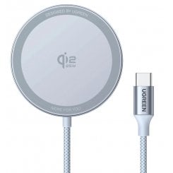 Уценка беспроводное зарядное устройство Ugreen W753 Magnetic Wireless 25W (55959) Blue (Вскрытая упаковка, 917070)