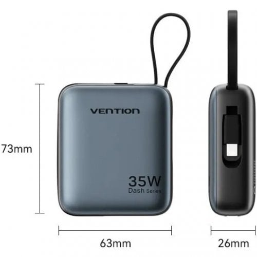 Powerbank Vention 10000mAh 35W (FHFH0) Gray купить в Украине | Telemart фото