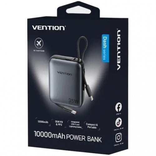 Powerbank Vention 10000mAh 35W (FHFH0) Gray купить в Украине | Telemart фото