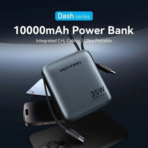 Powerbank Vention 10000mAh 35W (FHFH0) Gray купить в Украине | Telemart фото