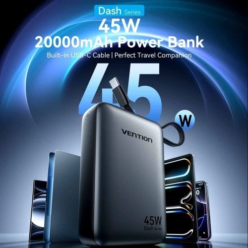 Powerbank Vention 20000mAh 45W (FHGH0) Gray купить в Украине | Telemart фото