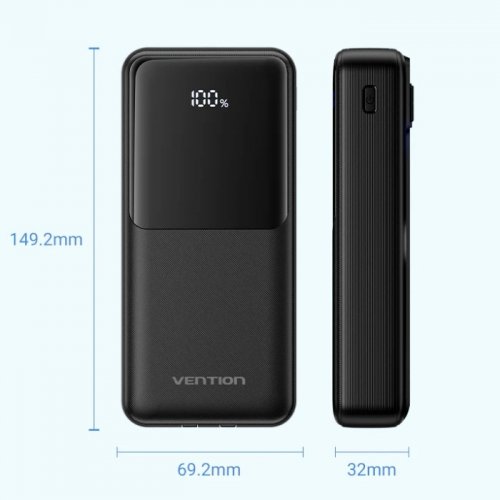 Powerbank Vention 20000mAh 22.5W (FHPB0) Black купити в Україні | Telemart фото