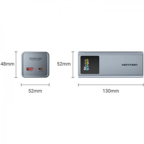 Powerbank Vention 20000mAh 100W (FKCH0) Black купить в Украине | Telemart фото