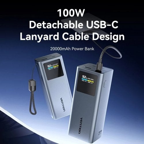 Powerbank Vention 20000mAh 100W (FKCH0) Black купить в Украине | Telemart фото