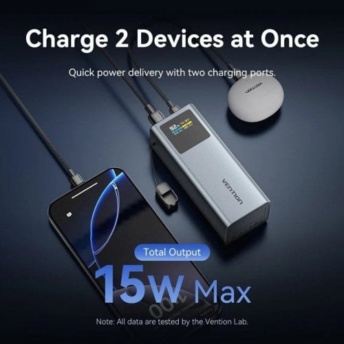 Powerbank Vention 20000mAh 100W (FKCH0) Black купить в Украине | Telemart фото