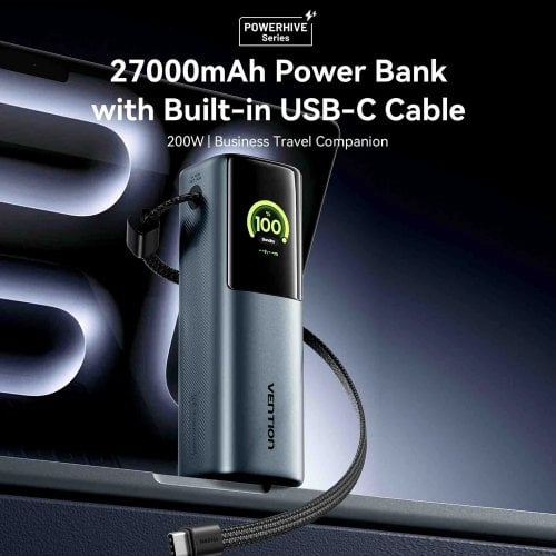 Powerbank Vention 27000mAh 200W (FKGH0) Gray купить в Украине | Telemart фото