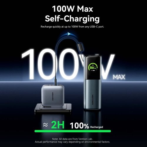 Powerbank Vention 27000mAh 200W (FKGH0) Gray купить в Украине | Telemart фото