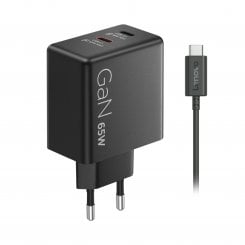 Зарядное устройство для ноутбука Lenovo GaN 2 x USB Type-C 65W (40AW065BEU) Black
