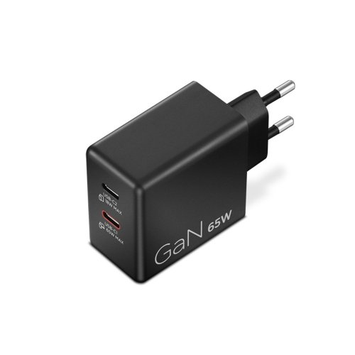 Зарядное устройство для ноутбука Lenovo GaN 2 x USB Type-C 65W (40AW065BEU) Black купить в Украине | Telemart фото