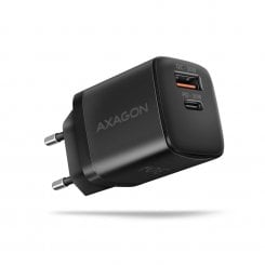Мережевий зарядний пристрій AXAGON USB + USB Type-C 30W (ACU-PQ30) Black