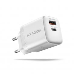 Мережевий зарядний пристрій AXAGON USB + USB Type-C 30W (ACU-PQ30W) White