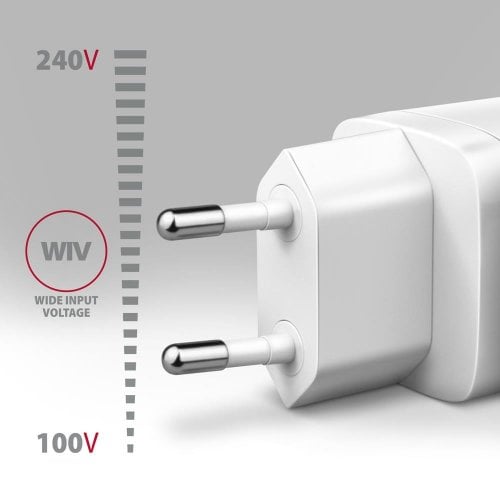 Мережевий зарядний пристрій AXAGON USB + USB Type-C 30W (ACU-PQ30W) White купити в Україні | Telemart фото