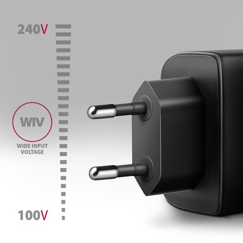 Мережевий зарядний пристрій AXAGON GaN USB + USB Type-C 45W (ACU-PQ45) Black купити в Україні | Telemart фото