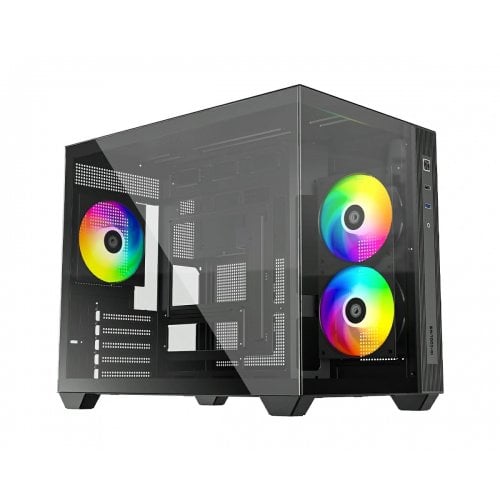 Корпус ID-Cooling View 500 ARGB Tempered Glass без БЖ Black купити в Україні | Telemart фото