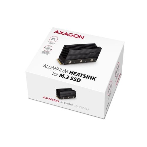 Радиатор для SSD AXAGON M.2 2280 SSD Heatsink 36 mm (CLR-M2XL) Black купить в Украине | Telemart фото