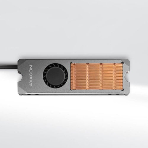 Радиатор с вентилятором для SSD AXAGON M.2 2280 SSD Heatsink with Fan (CLR-M2FAN) Silver купить в Украине | Telemart фото