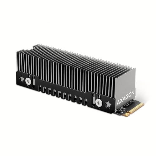 Радіатор для SSD AXAGON M.2 2280 SSD Heatsink 24 mm (CLR-M2XT) Black/Grey купити в Україні | Telemart фото