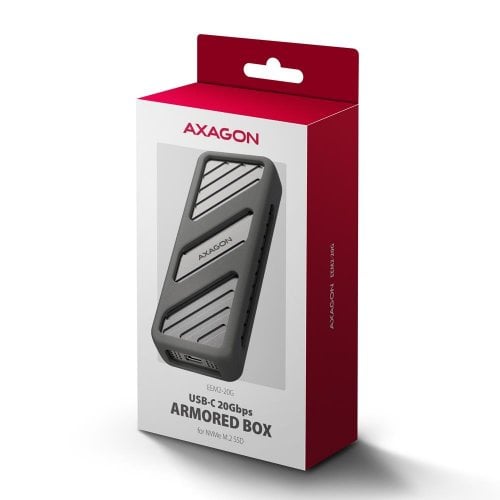 Зовнішня кишеня AXAGON M.2 SSD NVME Enclosure USB 3.2 Type-C (EEM2-20G) Black купити в Україні | Telemart фото