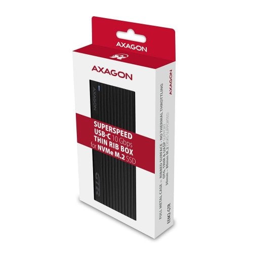 Внешний карман AXAGON M.2 SSD NVME Enclosure USB 3.2 Type-C (EEM2-GTR) Black купить в Украине | Telemart фото
