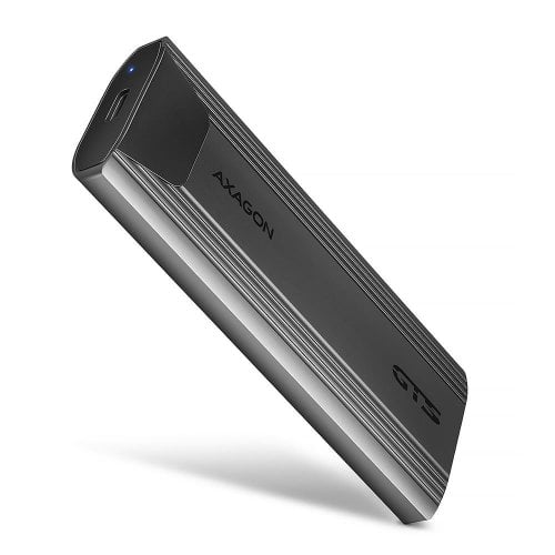 Зовнішня кишеня AXAGON M.2 SSD NVME/SATA Enclosure USB 3.2 Type-C (EEM2-GTS2) Grey купити в Україні | Telemart фото
