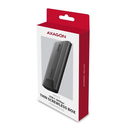 Зовнішня кишеня AXAGON M.2 SSD NVME/SATA Enclosure USB 3.2 Type-C (EEM2-GTS2) Grey купити в Україні | Telemart фото