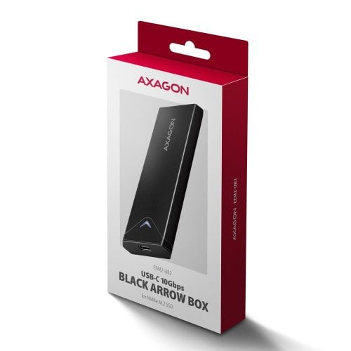 Зовнішня кишеня AXAGON M.2 SSD NVME Enclosure USB 3.2 Type-C (EEM2-UB2) Black купити в Україні | Telemart фото