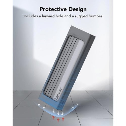 Зовнішня кишеня Lexar E300 M.2 SSD NVME Enclosure USB 3.2 Type-C (LPAE300-RNBNG) Silver купити в Україні | Telemart фото