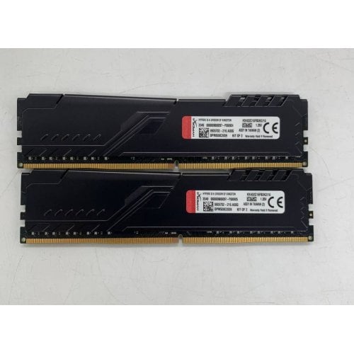 Озу HyperX DDR4 16GB (2x8GB) 3200Mhz Fury Black (HX432C16FB3K2/16) (Восстановлено продавцом, 917211) купить в Украине | Telemart фото