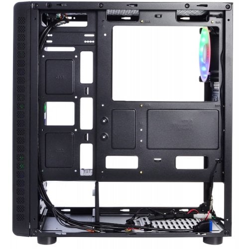 Корпус QUBE Storm Color LED Tempered Glass без БП (STORM_F5NU3) Black (Відновлено продавцем, 917315) купити в Україні | Telemart фото
