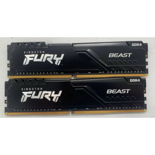 Озу Kingston DDR4 32GB (2x16GB) 3200Mhz FURY Beast Black (KF432C16BB1K2/32) (Восстановлено продавцом, 917377) купить в Украине | Telemart фото