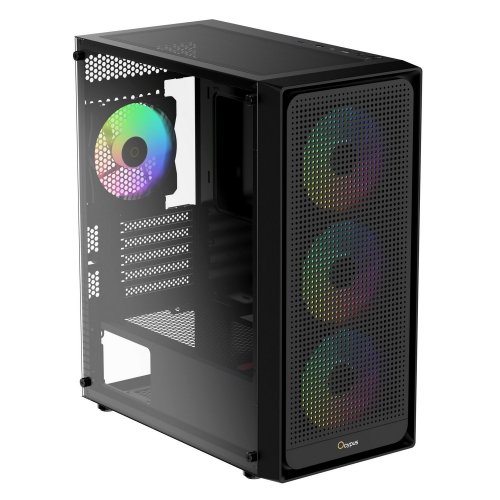Корпус Ocypus Gamma C50 ARGB Tempered Glass без БП (GAMMA-C50-BKG400XX-GL) Black (Восстановлено продавцом, 917462) купить в Украине | Telemart фото
