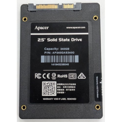 Ssd-диск Apacer 240GB 2.5" (AP240GAS340G-1) (Восстановлено продавцом, 917509) купить в Украине | Telemart фото