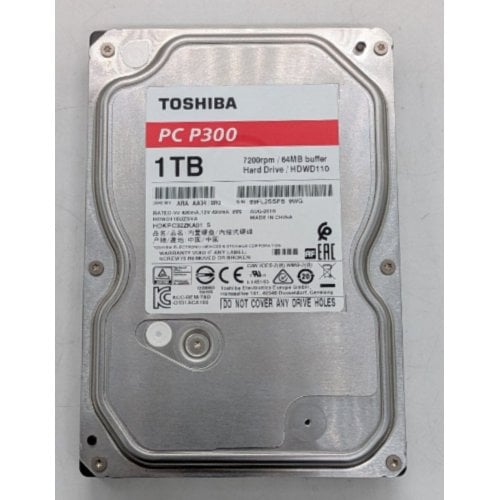 Жорсткий диск Toshiba P300 1TB 64MB 7200RPM 3.5" (HDWD110UZSVA) (Відновлено продавцем, 917511) купити в Україні | Telemart фото