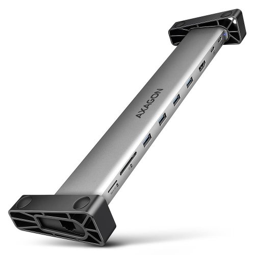 USB-хаб AXAGON USB Type-C 9 in 1 (HMC-10HLS) Grey купити в Україні | Telemart фото