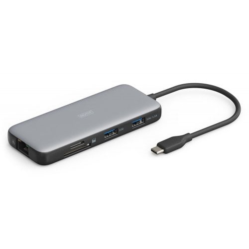 Док-станція Digitus Docking Station USB Type-C 7 in 1 (DA-70914) Black/Grey купити в Україні | Telemart фото