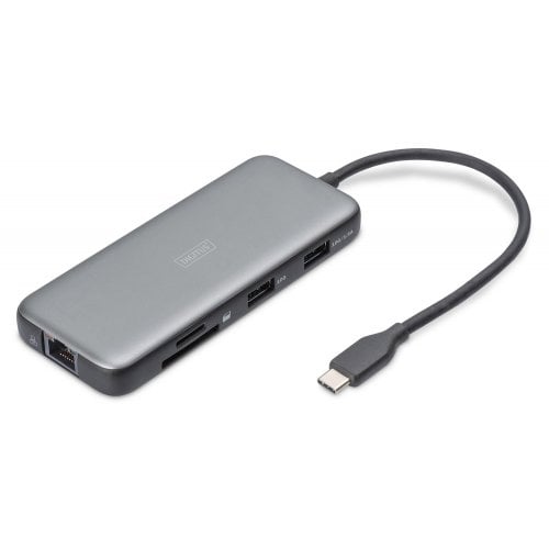 Док-станція Digitus Docking Station USB Type-C 7 in 1 (DA-70914) Black/Grey купити в Україні | Telemart фото