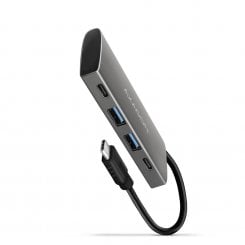 USB-хаб AXAGON Speedster USB Type-C 4 in 1 (HMC-4G2) Grey