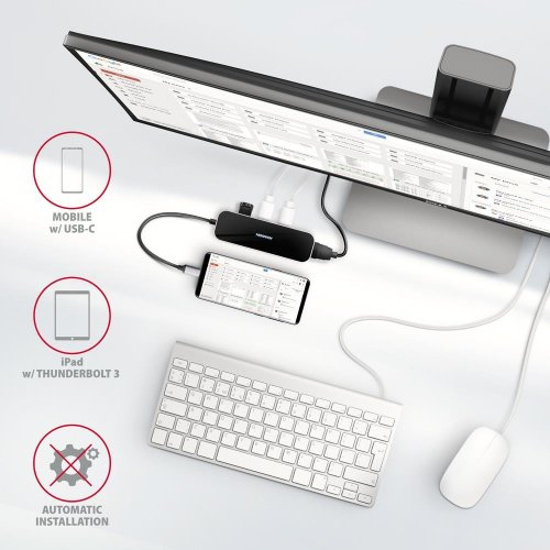 USB-хаб AXAGON USB Type-C 6 in 1 (HMC-6H4A) Black/Grey купити в Україні | Telemart фото