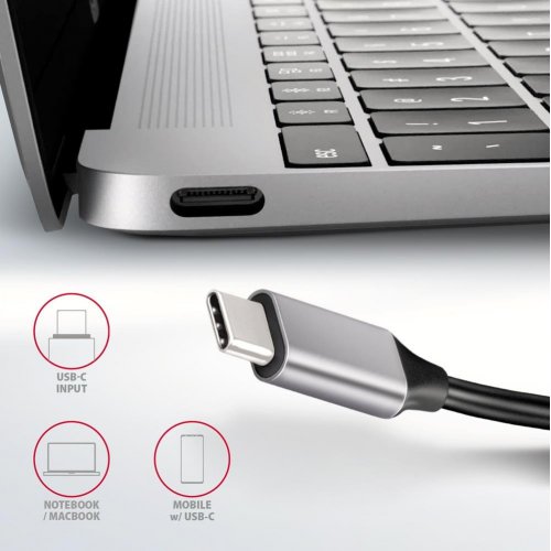 USB-хаб AXAGON USB Type-C 6 in 1 (HMC-6H4A) Black/Grey купити в Україні | Telemart фото