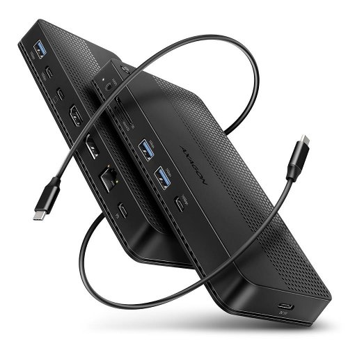 USB-хаб AXAGON Dual 4K Display USB4 12 in 1 (HMC-U4) Black купить в Украине | Telemart фото
